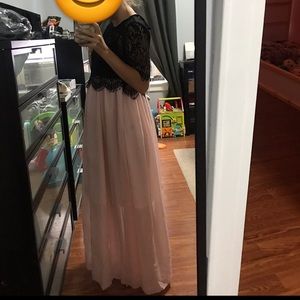 Black and Pink Maternity Gown